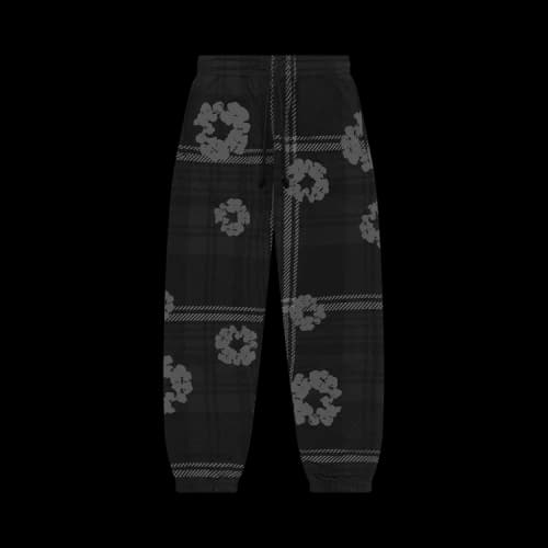 Denim Tears Plaid Cotton Wreath Sweatpants 'Black'