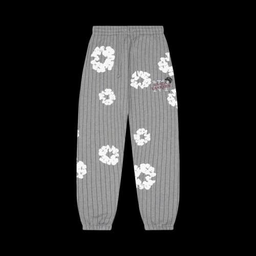 Denim Tears Pinstripe Wreath Sweatpants 'Grey'