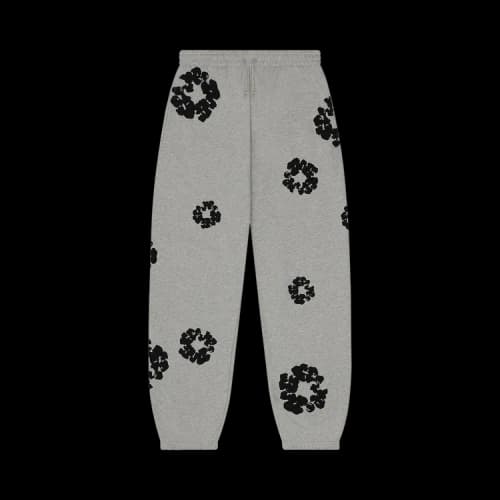Denim Tears Black Cotton Wreath Sweatpants 'Grey'