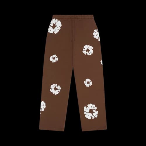 Denim Tears Cotton Wreath Baggy Sweatpants 'Brown'