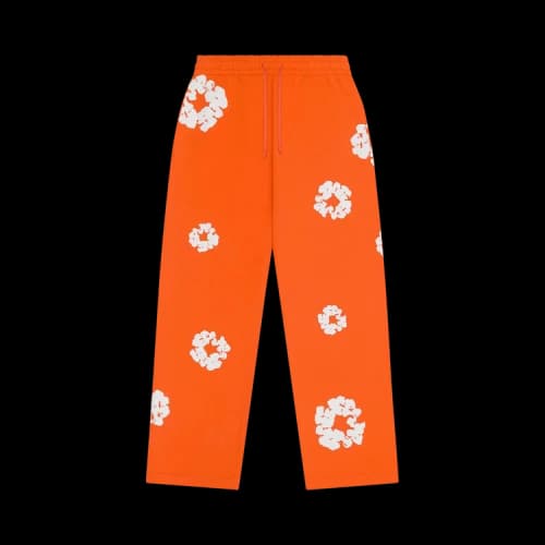 Denim Tears Cotton Wreath Baggy Sweatpants 'Orange'