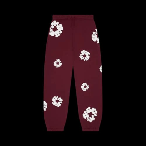 Denim Tears Cotton Wreath Sweatpants 'Burgundy'