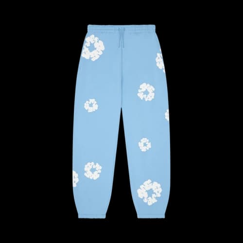 Denim Tears Cotton Wreath Sweatpants 'Light Blue'