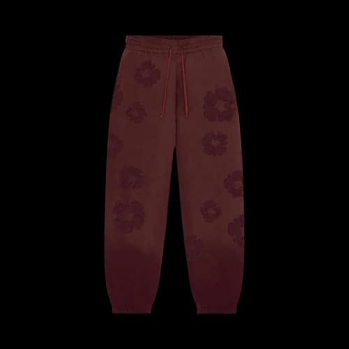 Denim Tears Faded Mono Cotton Wreath Sweatpants 'Beet Root'