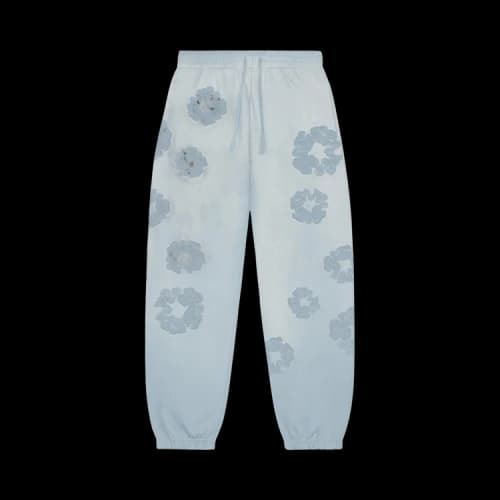 Denim Tears Faded Mono Cotton Wreath Sweatpants 'Light Blue'