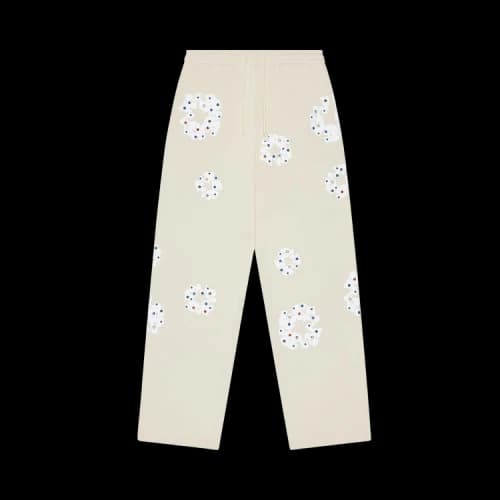 Denim Tears Rhinestone Cotton Wreath Sweatpants 'Oatmeal'