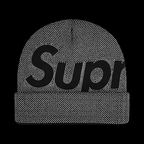 Supreme Studded Knockout Big Logo Beanie 'Black'