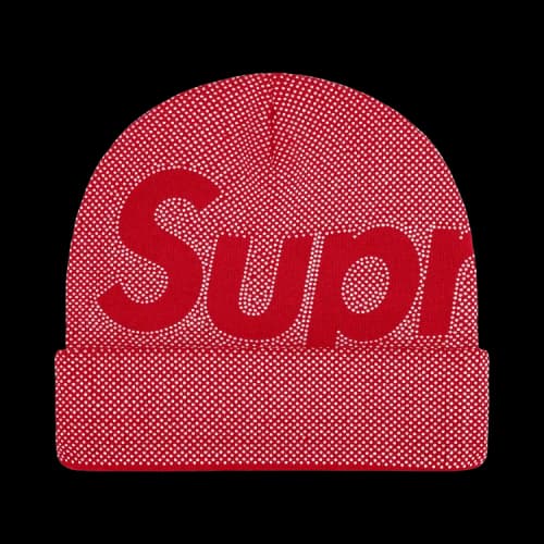 Supreme Studded Knockout Big Logo Beanie 'Red'