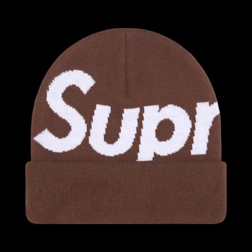 Supreme Big Logo Beanie 'Brown'
