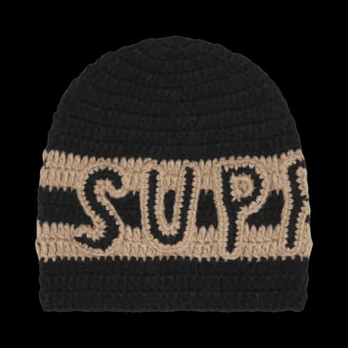 Supreme Crochet Logo Beanie 'Black'