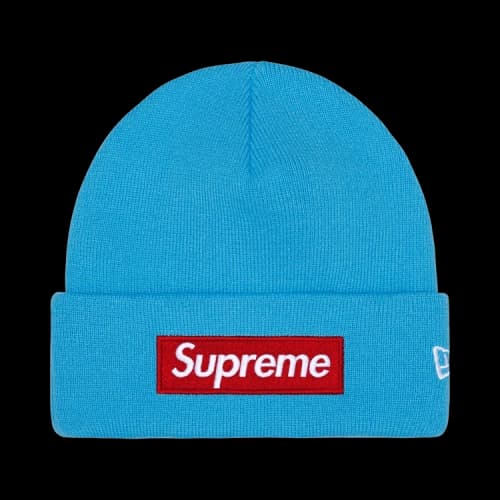 Supreme New Era Box Logo Beanie 'Cyan'