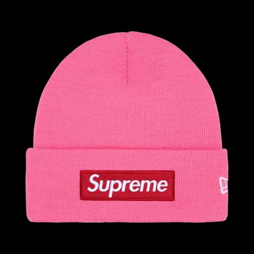 Supreme New Era Box Logo Beanie 'Magenta'