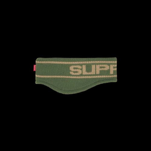 Supreme Contrast Logo Headband 'Olive'