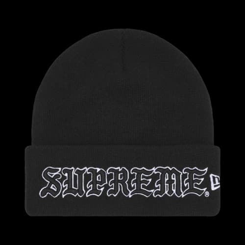 Supreme New Era Old English Beanie 'Black'