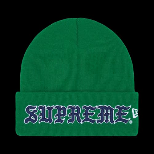 Supreme New Era Old English Beanie 'Green'