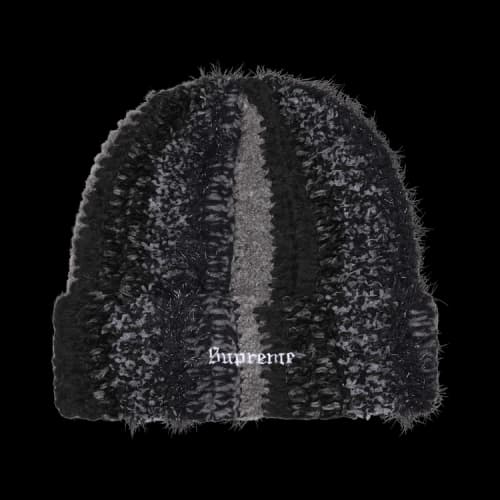 Supreme Tinsel Stripe Beanie 'Black'