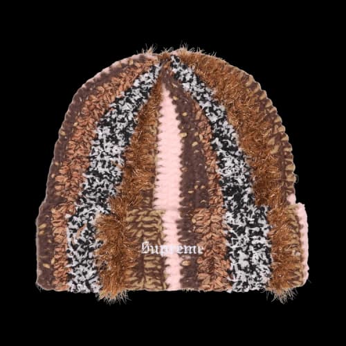 Supreme Tinsel Stripe Beanie 'Brown'