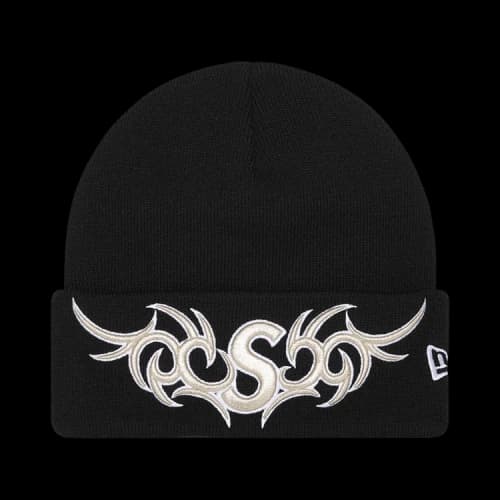 Supreme New Era Tribal S Logo Beanie 'Black'