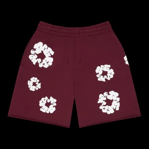 Denim Tears Cotton Wreath Sweatshorts 'Burgundy'