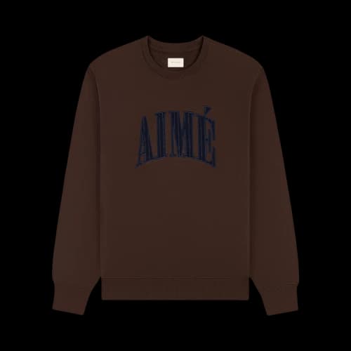 Aimé Leon Dore Aimé Appliqué Crewneck Sweatshirt 'Coffee Bean'