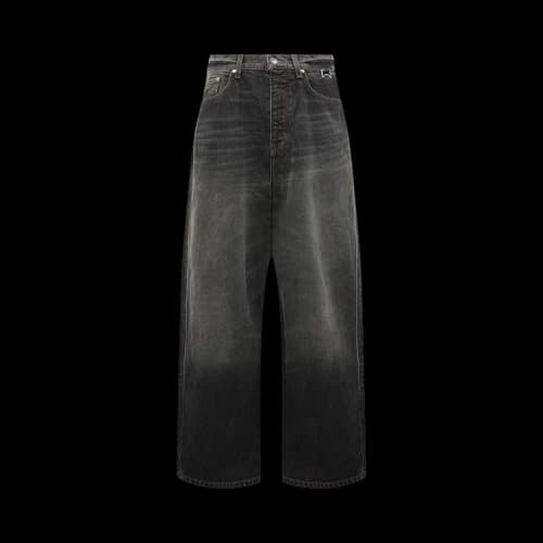 Rhude Wide Leg Traxedo Denim Pants 'Agoura Black'