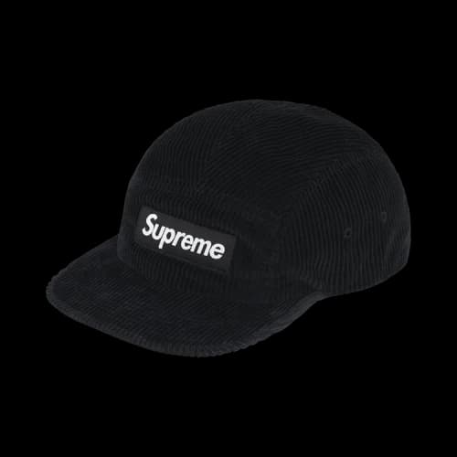 Supreme Corduroy Camp Cap 'Black'