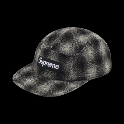 Supreme Harris Tweed Camp Cap 'Black'