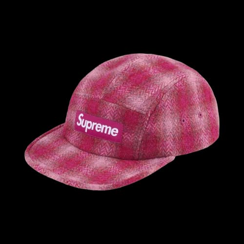 Supreme Harris Tweed Camp Cap 'Pink'