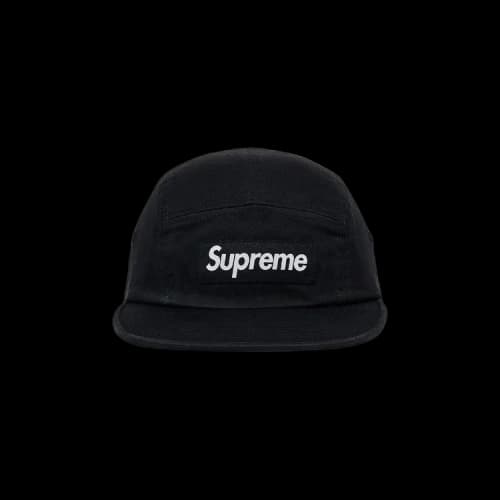 Supreme Washed Chino Twill Camp Cap 'Black'
