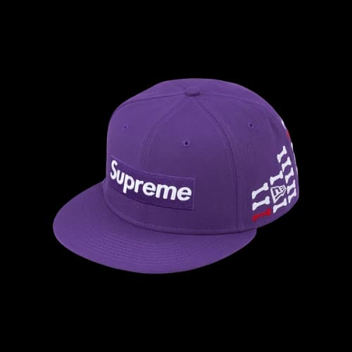 Supreme Bones Box Logo New Era 'Purple'
