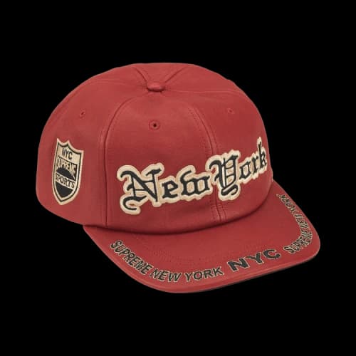 Supreme New York Leather 6-Panel 'Red'