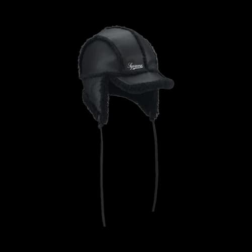 Supreme Shearling Lined Earflap Cap 'Black'