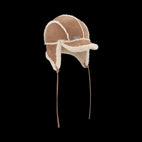 Supreme Shearling Lined Earflap Cap 'Tan'