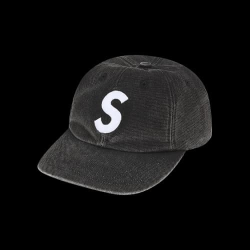 Supreme Pigment Coated Canvas S Logo 6-Panel 'Black'