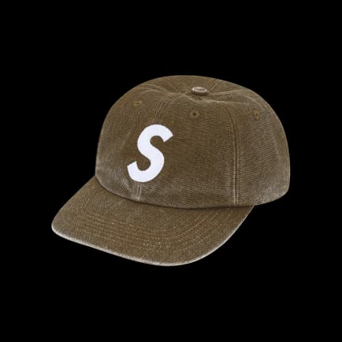 Supreme Pigment Coated Canvas S Logo 6-Panel 'Olive'