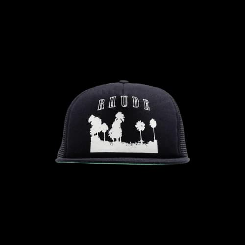 Rhude Thousand Palms Trucker Hat 'Black/White'