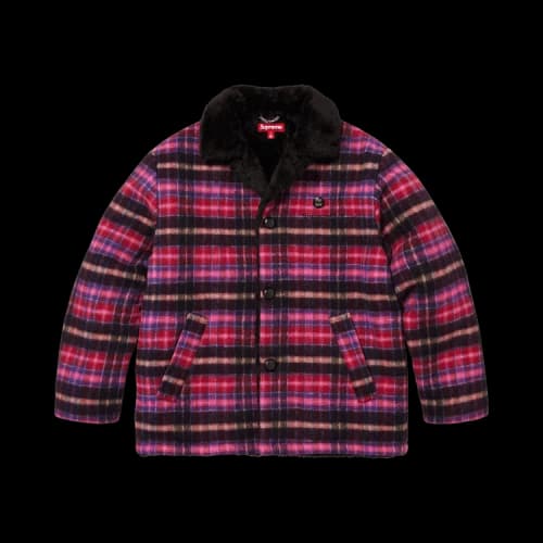 Supreme Plaid Car Coat 'Pink'
