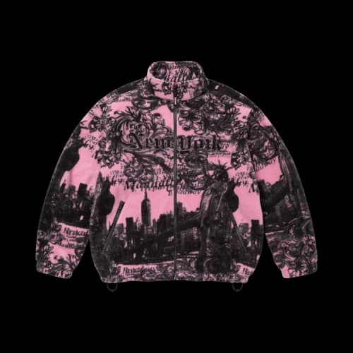 Supreme New York Fleece Jacket 'Pink'