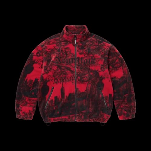 Supreme New York Fleece Jacket 'Red'