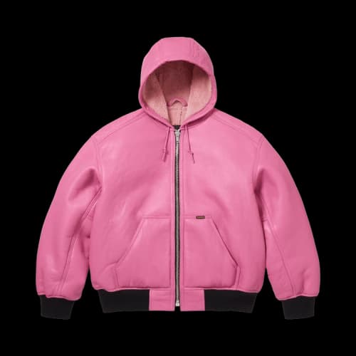 Supreme x Schott Shearling Hooded Work Jacket 'Pink'