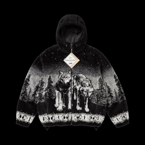 Supreme x BB. Simon Reversible Hooded Fleece Jacket 'Black'