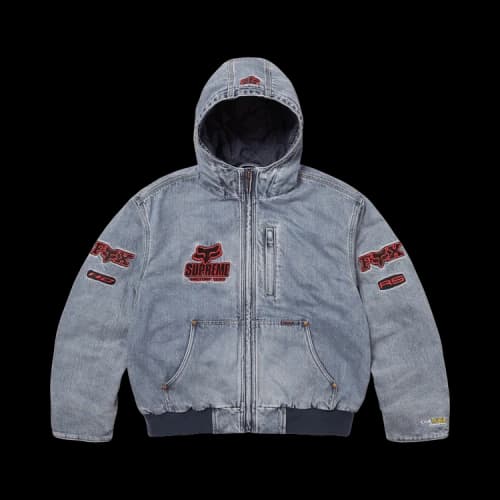 Supreme x Fox Racing Hooded Work Jacket 'Denim'