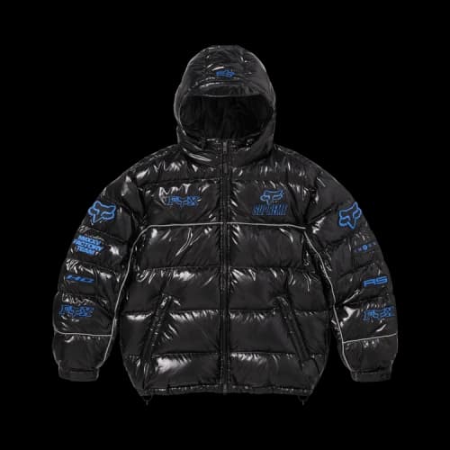 Supreme x Fox Racing Shiny Down Puffer Jacket 'Black'