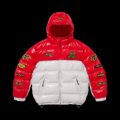 Supreme x Fox Racing Shiny Down Puffer Jacket 'White'