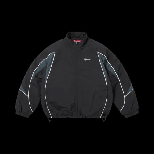 Supreme Contrast Piping Track Jacket 'Black'