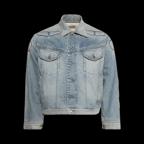 Satoshi Nakamoto Denim Moto Jacket 'Blue Denim'