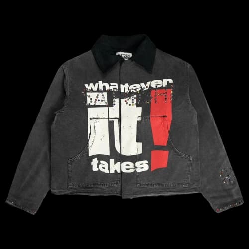 Satoshi Nakamoto Whatever It Takes 9 To 5 Work Jacket 'Washed Black'