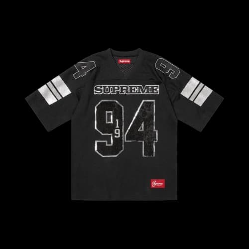 Supreme Sequin Football Jersey 'Black'