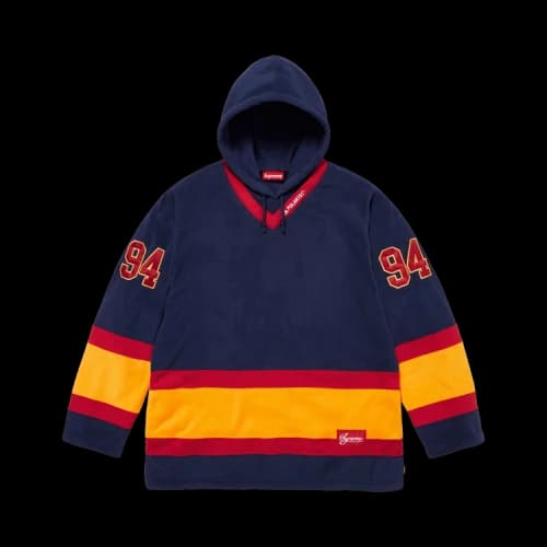 Supreme Polartec Hooded Hockey Jersey 'Navy'