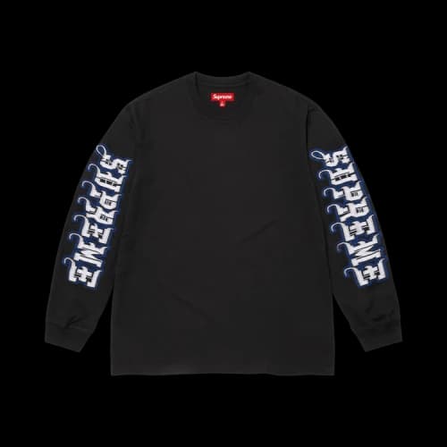Supreme Intarsia Sleeve Long-Sleeve Top 'Black'